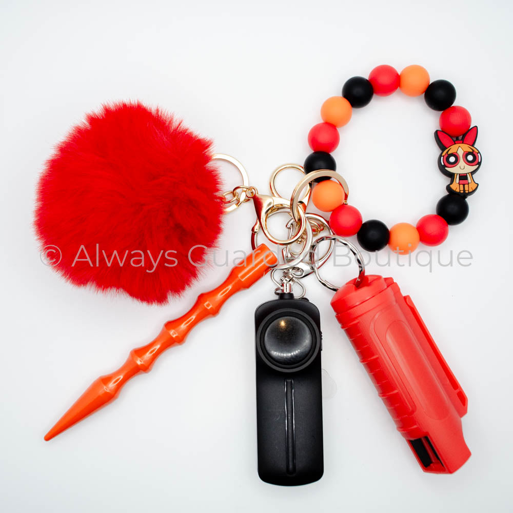 Blosson Powerpuff Safety Keychain with Optional Pepper Spray