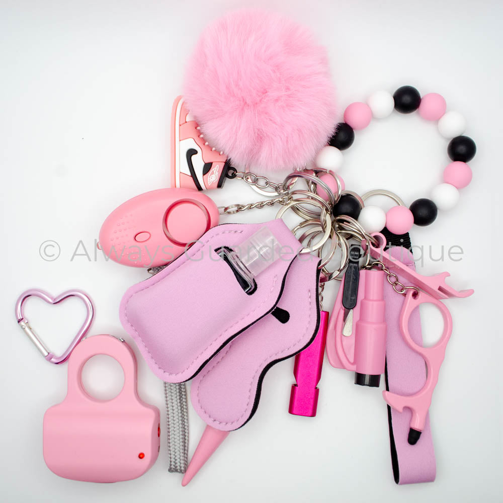 Blush 16 Piece Safety Keychain Without Pepper Spray