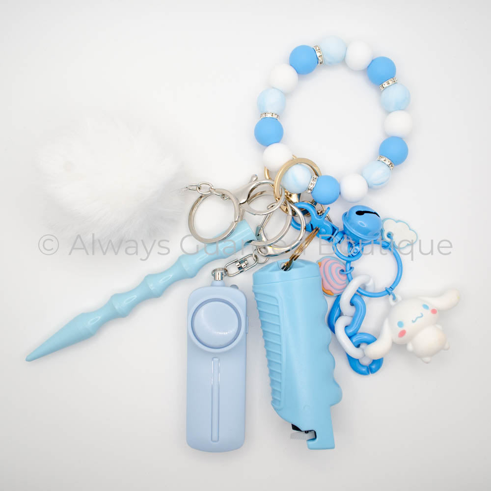 Cinnamoroll Charm Safety Keychain with Optional Pepper Spray