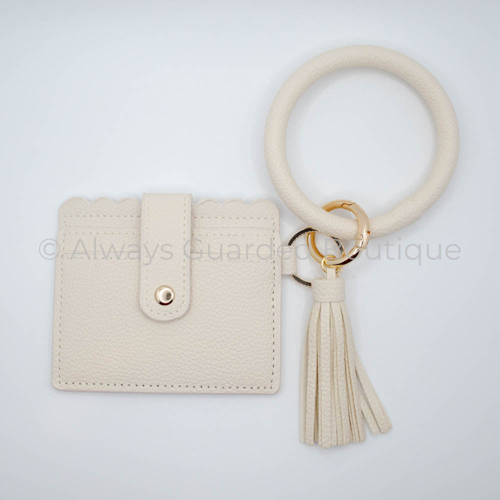 Creme Bangle Wristlet Wallet