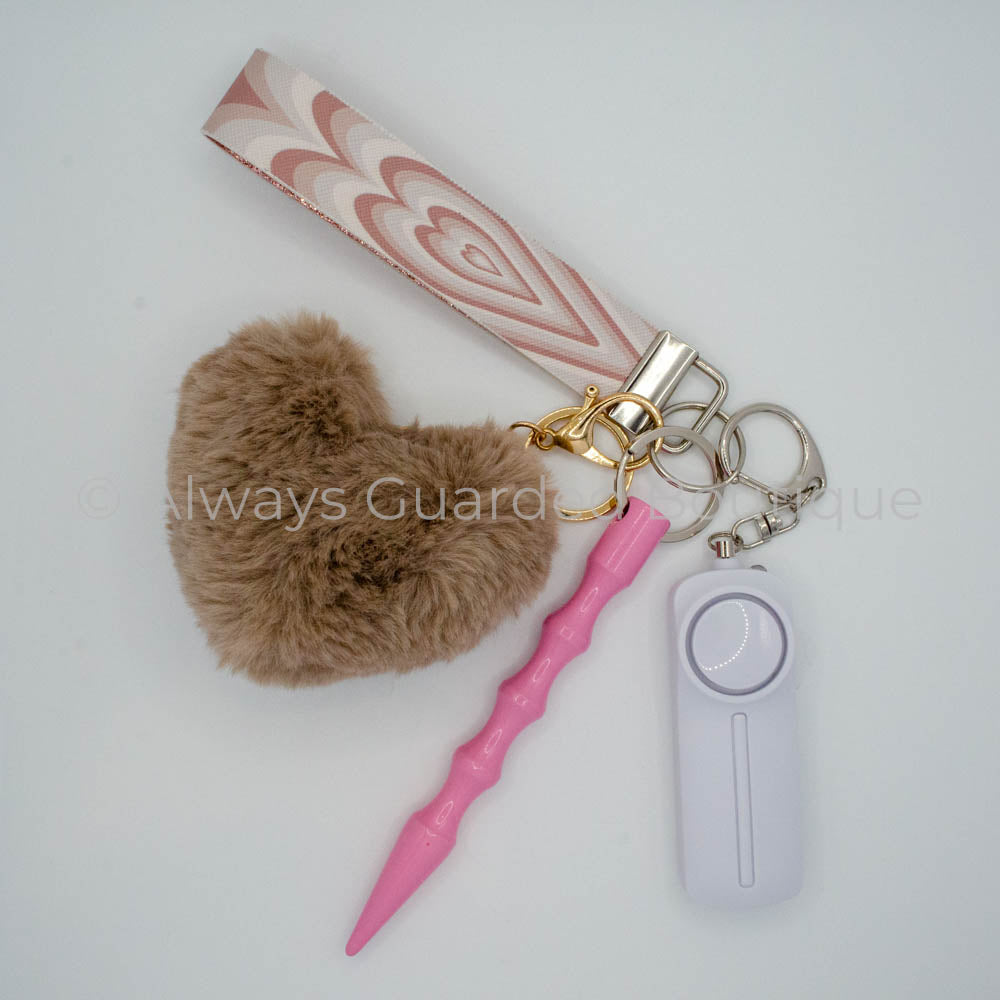 Cupids Heart Safety Keychain without Pepper Spray