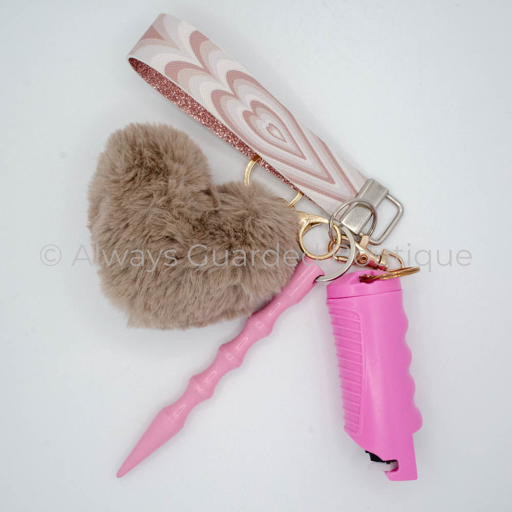 Valentine's Day Promo Cupids Heart Keychain with Pepper Spray