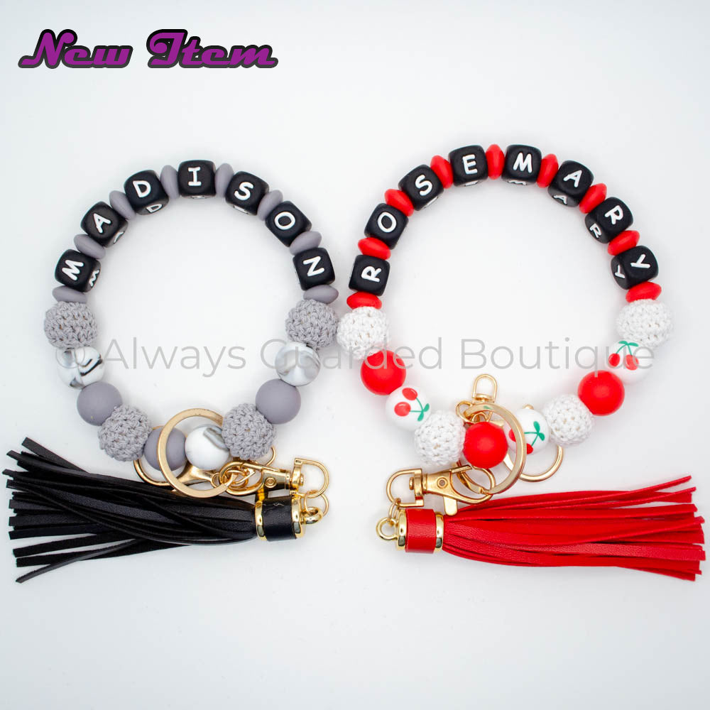 Custom 7 and 8 Letter Name Crochet Wristlets