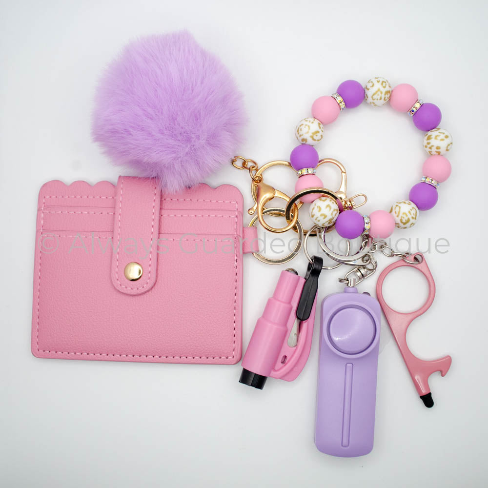 Dazzled Leopard Luxury International Safety Keychain