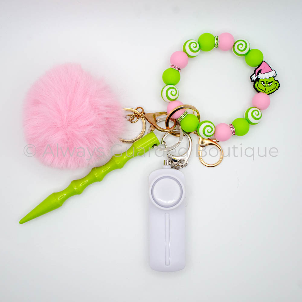 Grinch Swirl Safety Keychain without Pepper Spray