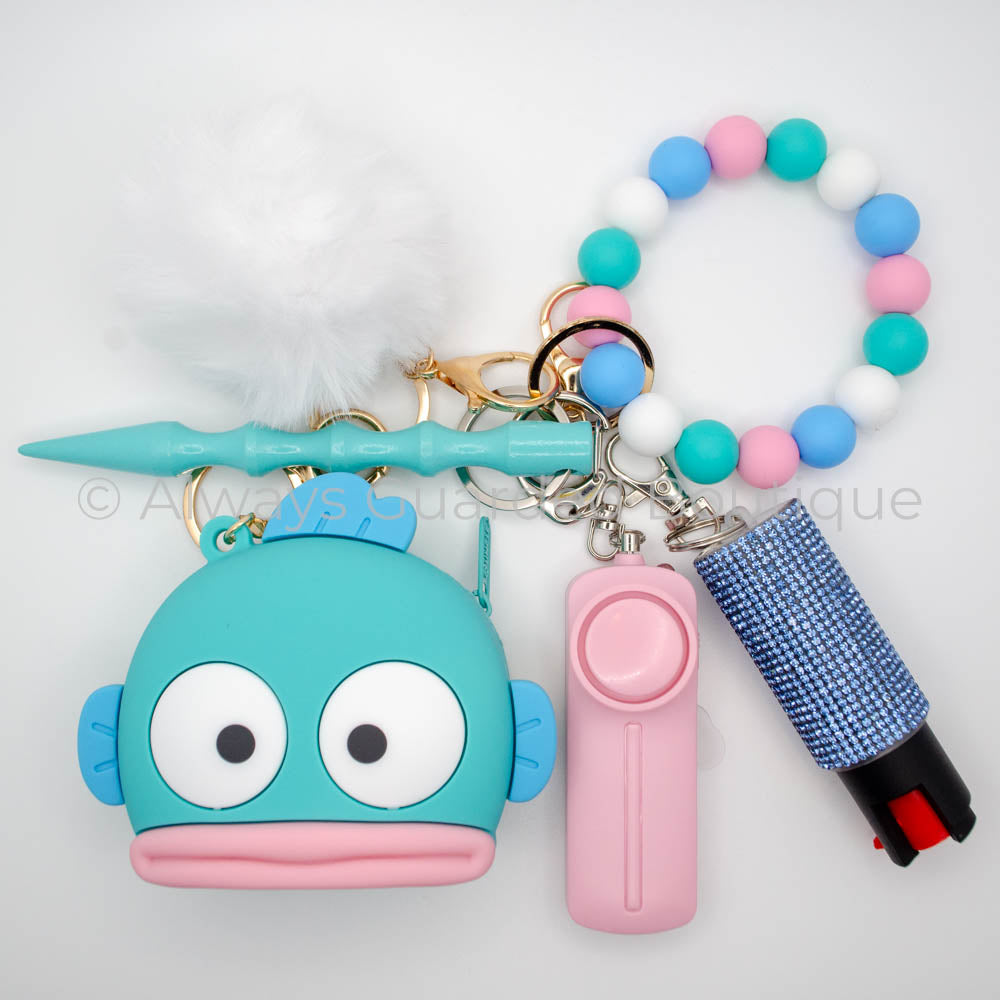 Hangyodon Character Safety Keychain With Optional Pepper Spray