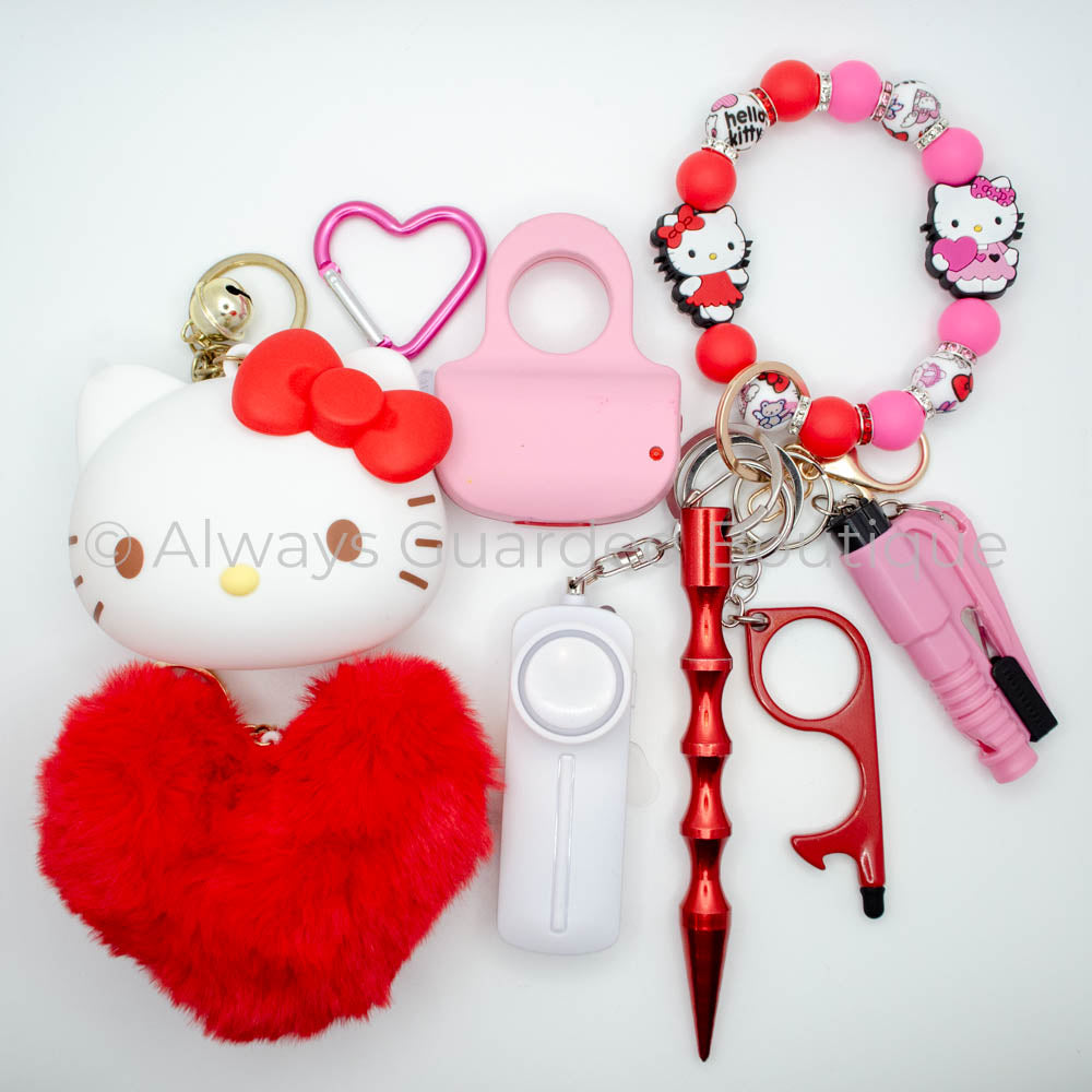 Hello Kitty Double Charm Safety Keychain Without Pepper Spray
