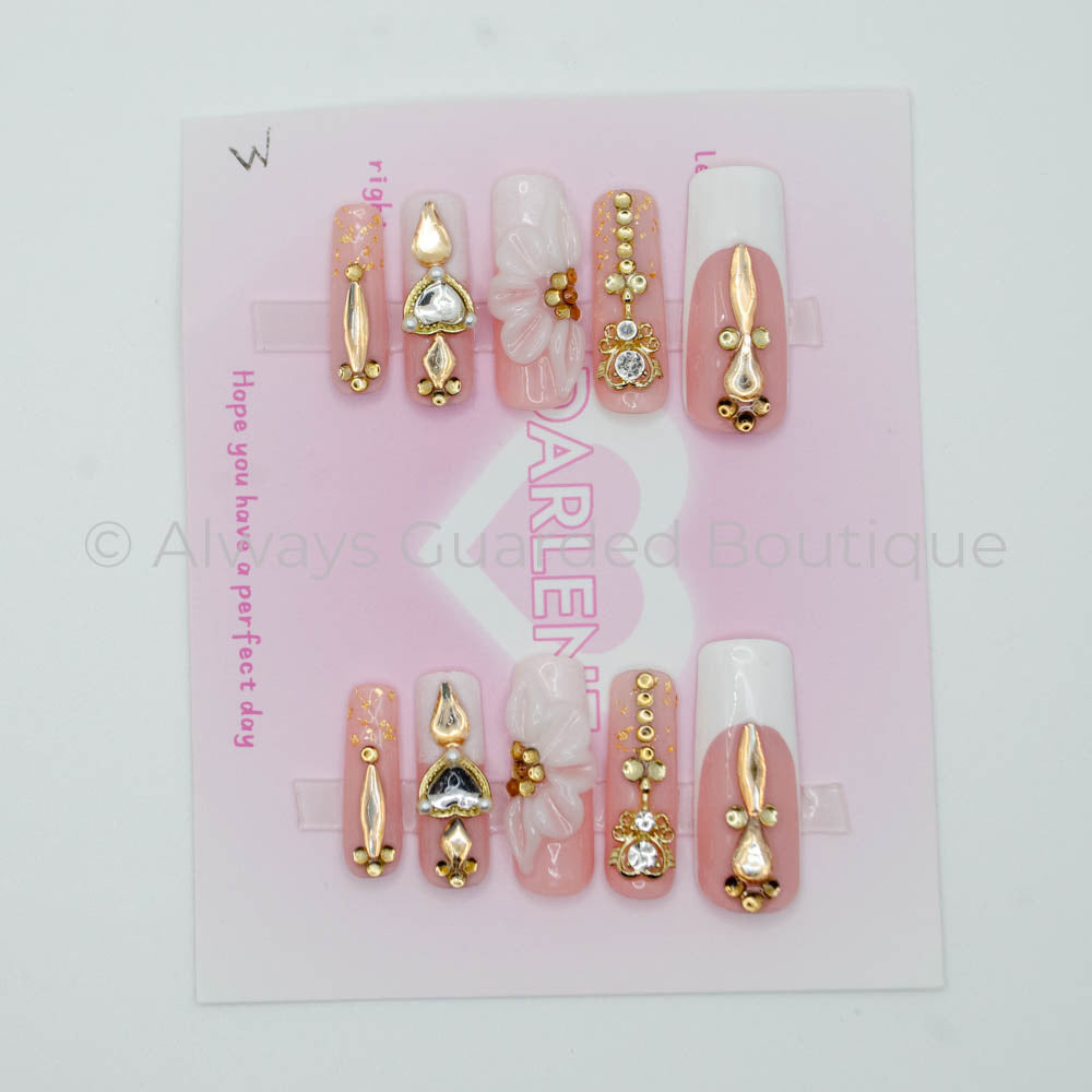 NEW | Holiday Peach & White Full Guarded Safety Keychain