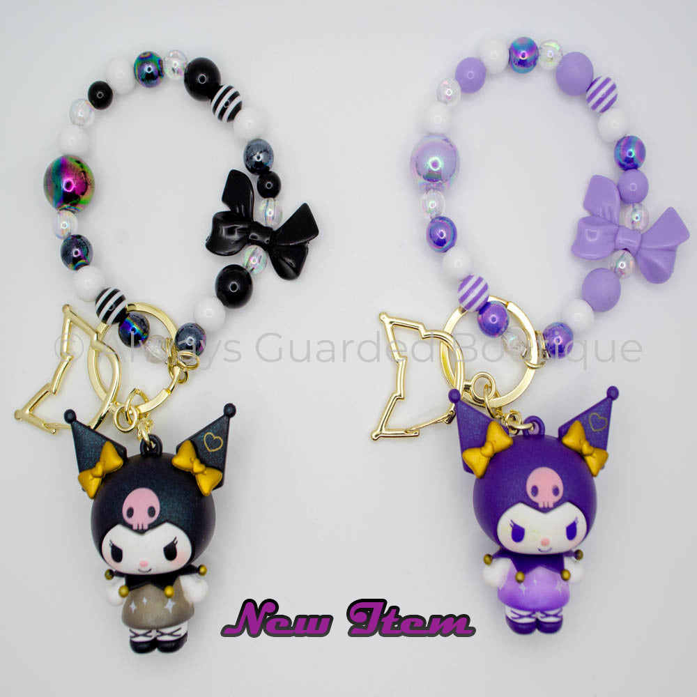 Kuromi Black Gold Series Pendant Wristlet with Charm