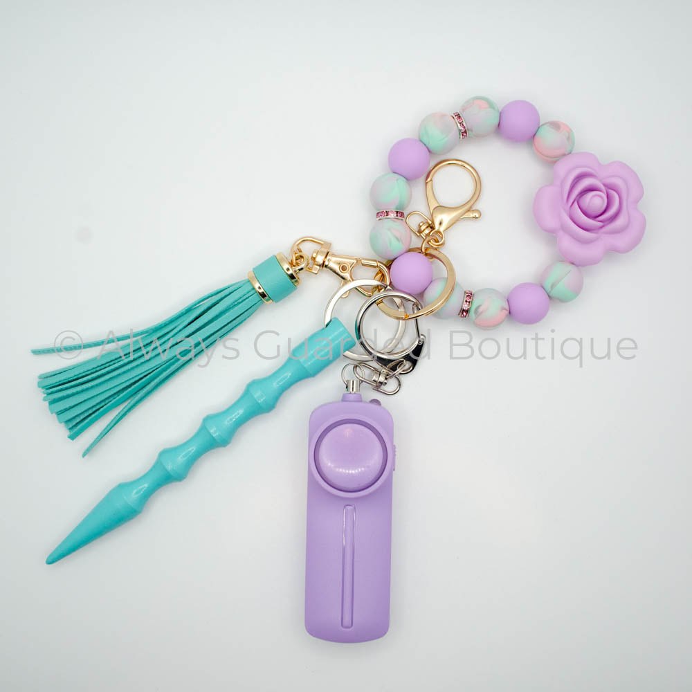 Lilac Rose Safety Keychain Without Pepper Spray