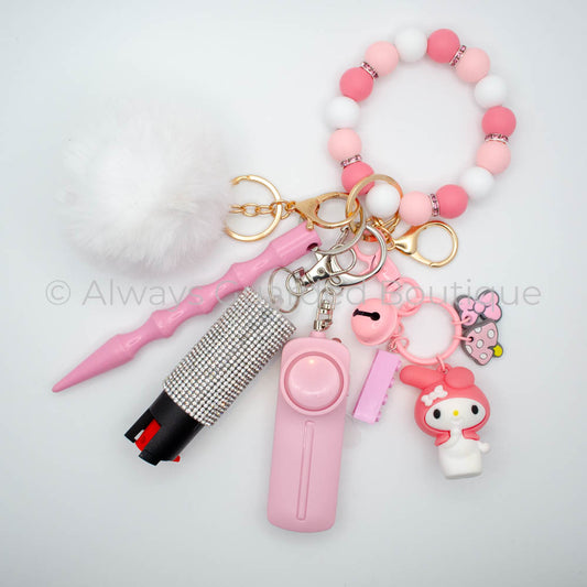 My Melody Charm Safety Keychain with Optional Pepper Spray