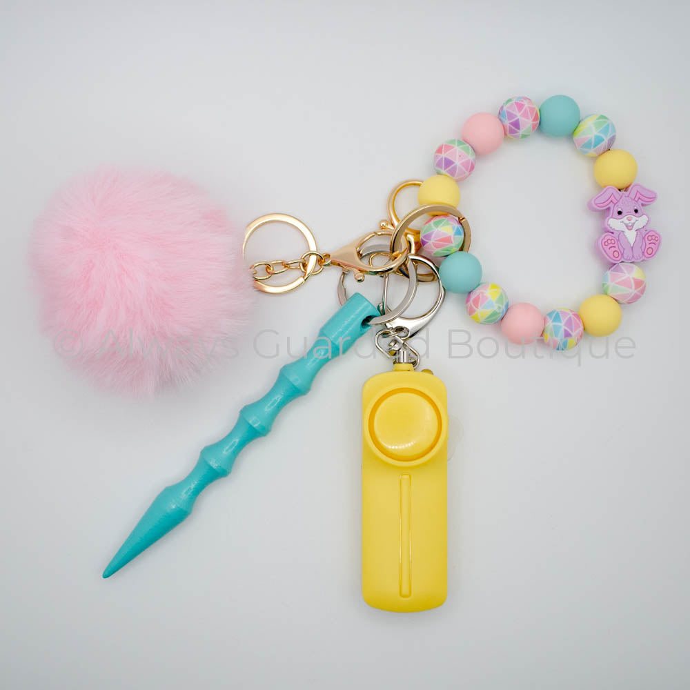 Purple Bunny Safety Keychain Without Pepper Spray
