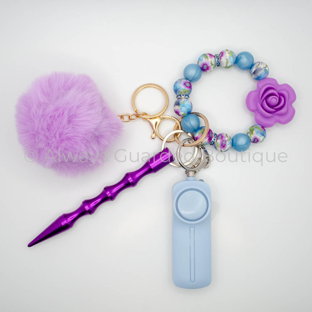 Purple Rose Safety Keychain Without Pepper Spray