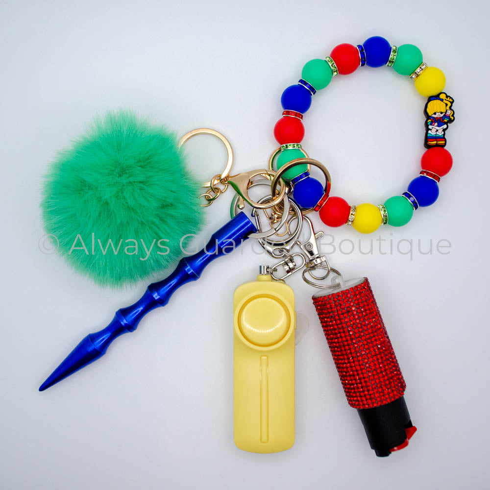 Rainbow Brite Safety Keychain with Optional Pepper Spray