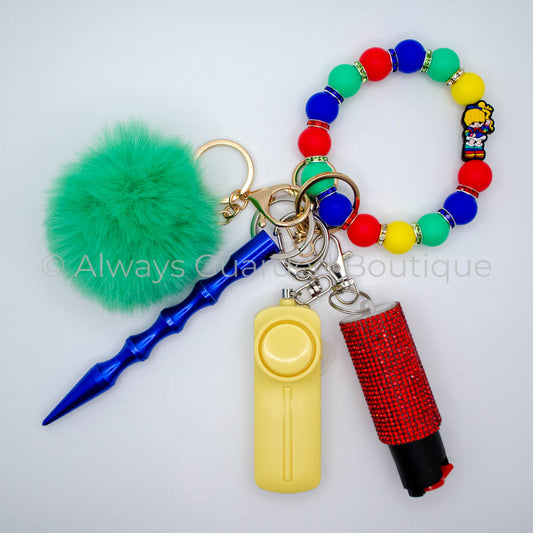 Rainbow Brite Safety Keychain with Optional Pepper Spray