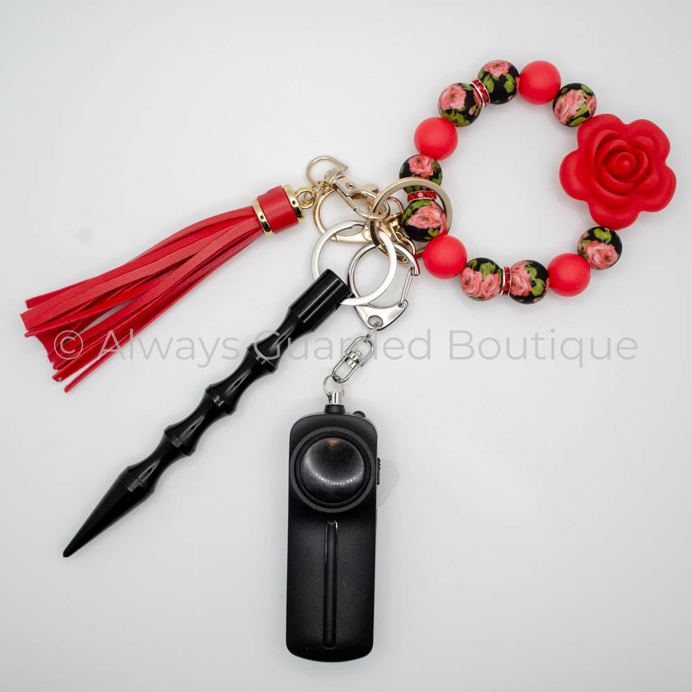 Red Rose Safety Keychain Without Pepper Spray