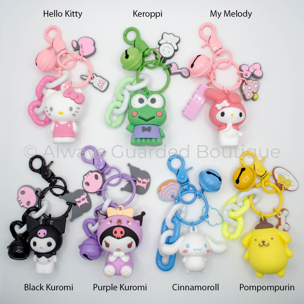 Agb Sanrio Character Keychain Charms: Adorable Companions for Whimsical Style! Hello Kitty