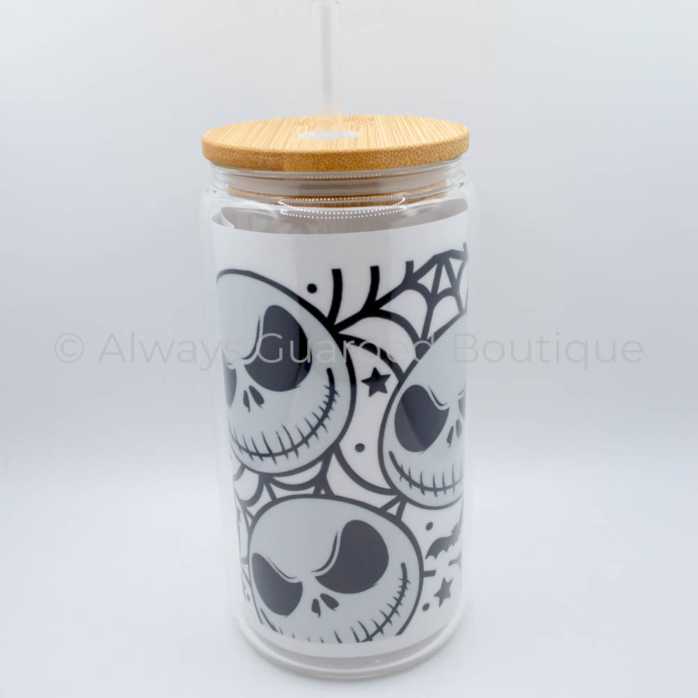 Skeletal Fright Glass Tumbler 16oz