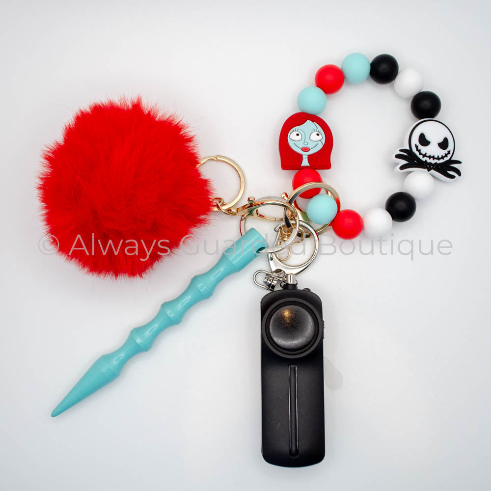 Skeleton & Doll Face Safety Keychain without Pepper Spray