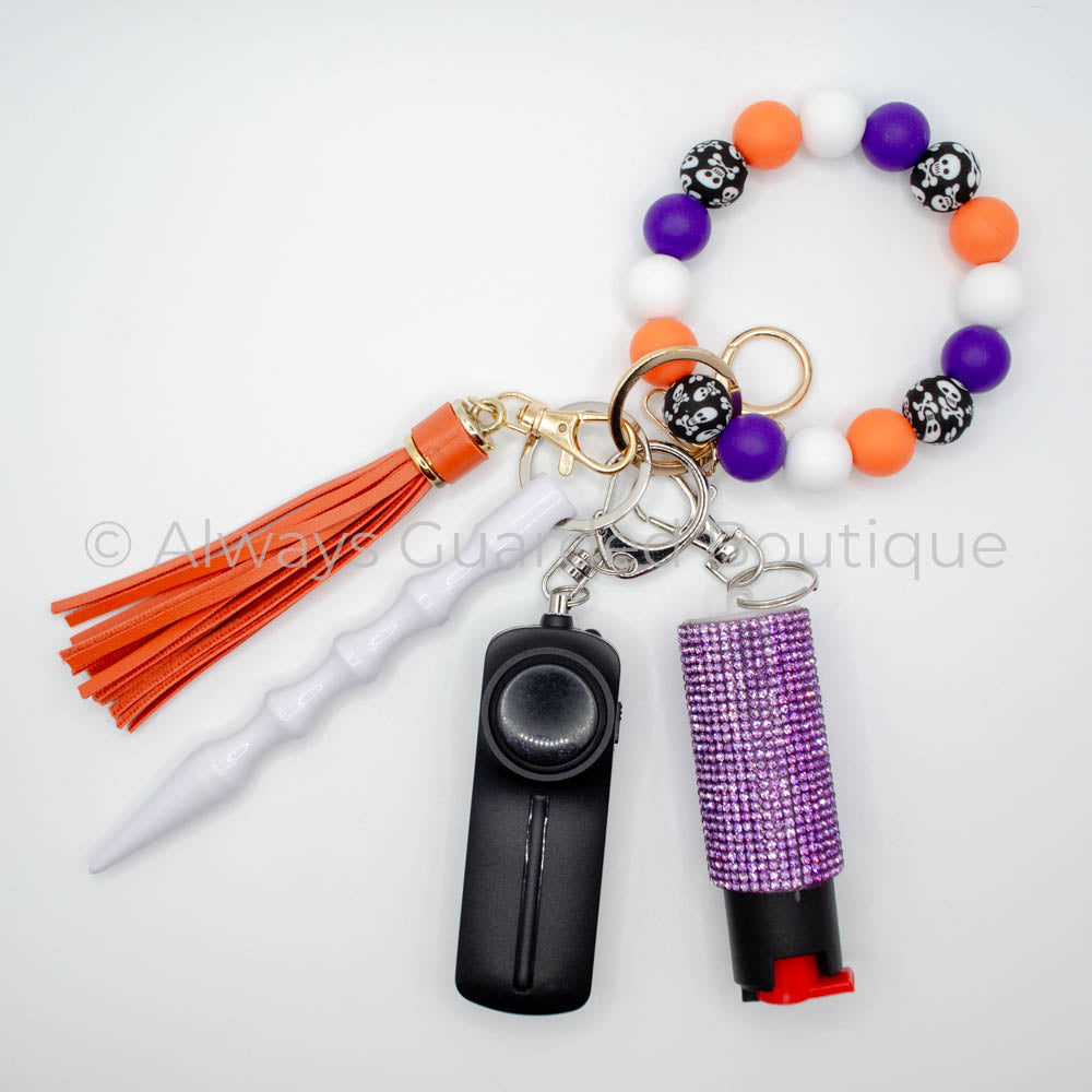 Skully Wag Halloween Safety Keychain with Optional Pepper Spray