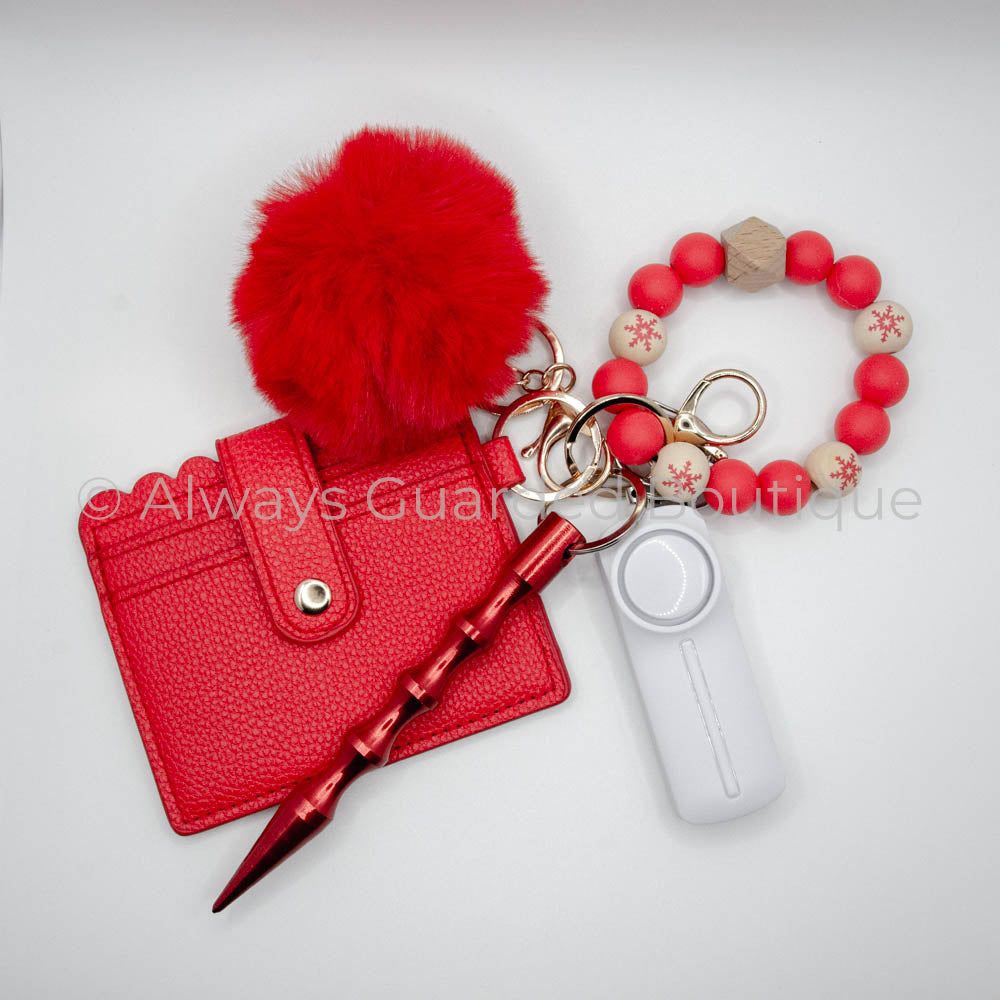Snowflake Wonderland Guardian Christmas Safety Keychain without Pepper Spray
