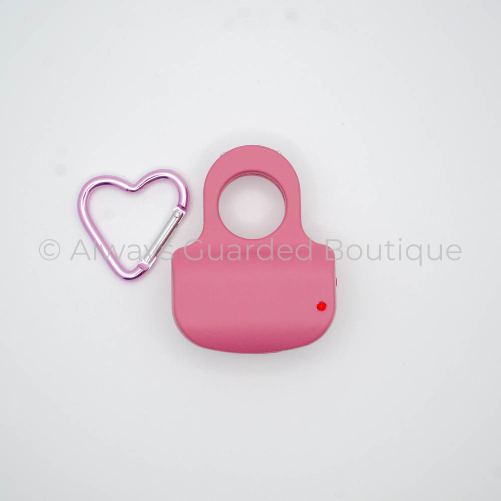 Pink Mini Hand Rechargeable Stun Gun with Heart Clip