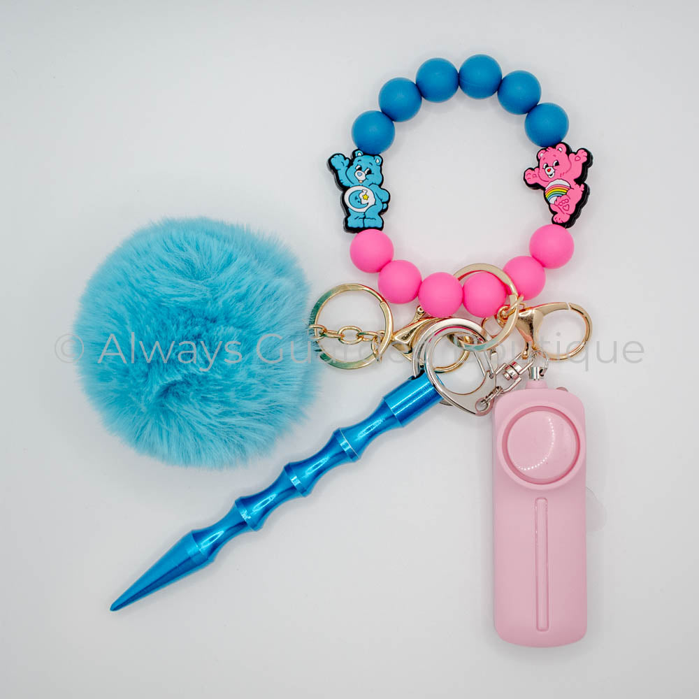 Aqua Blue & Carnation Pink Care Bears without Pepper Spray