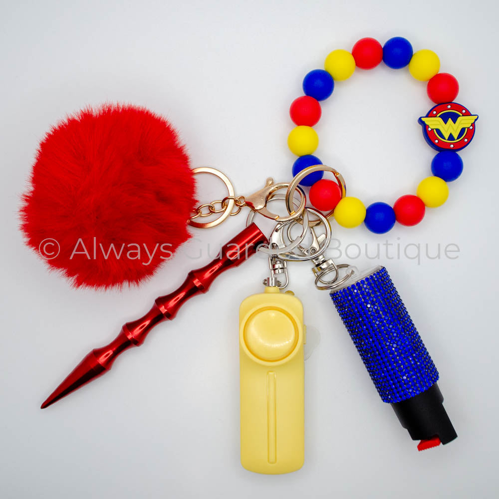 Wonder Woman Safety Keychain with Optional Pepper Spray