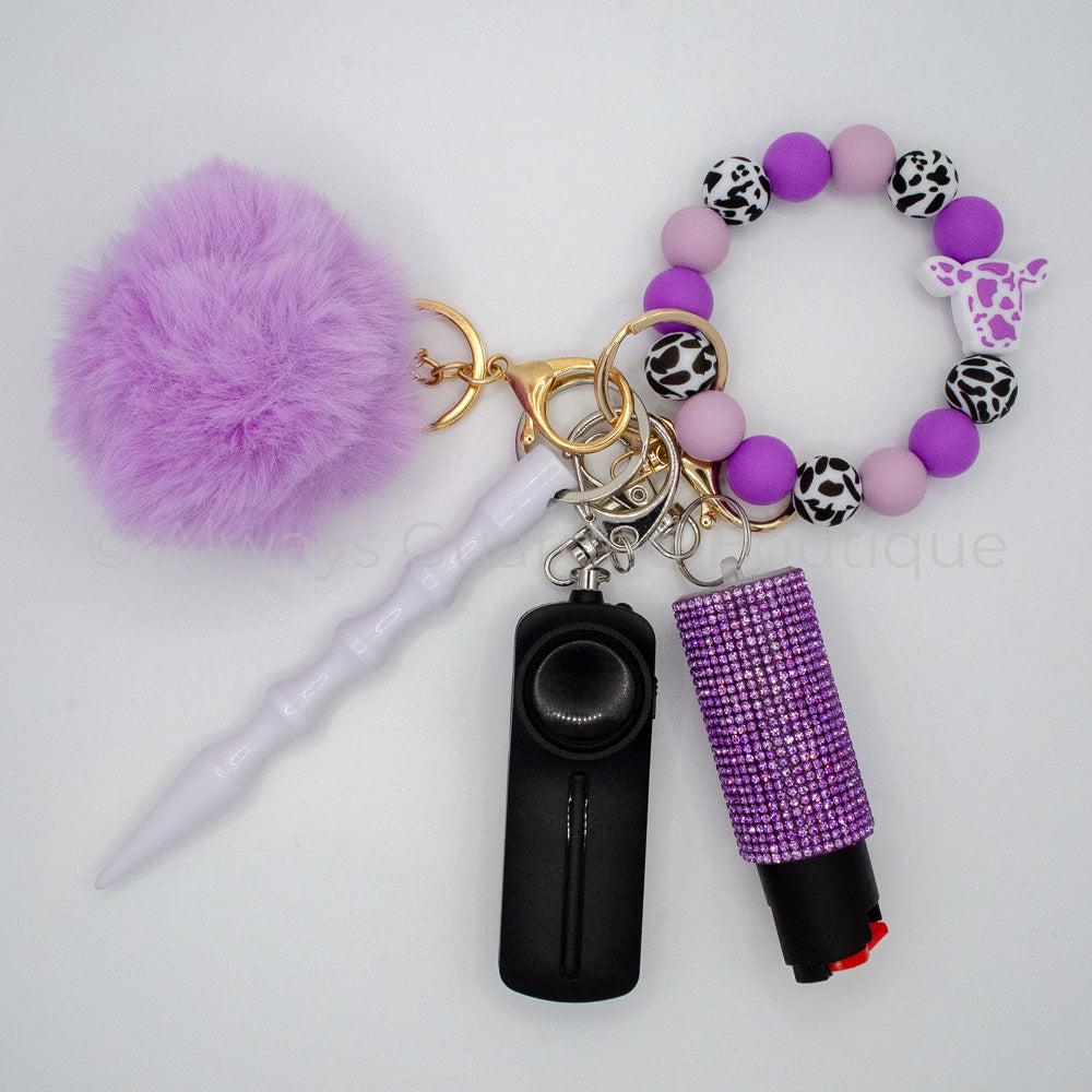 Acai Milk Safety Keychain With Optional Pepper Spray