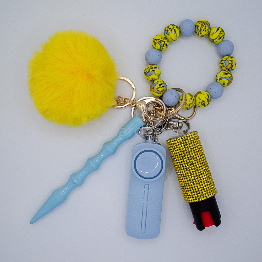 Birdie Keychain with Optional Pepper Spray