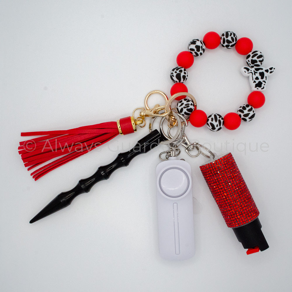 Cherry Milk Safety Keychain With Optional Pepper Spray