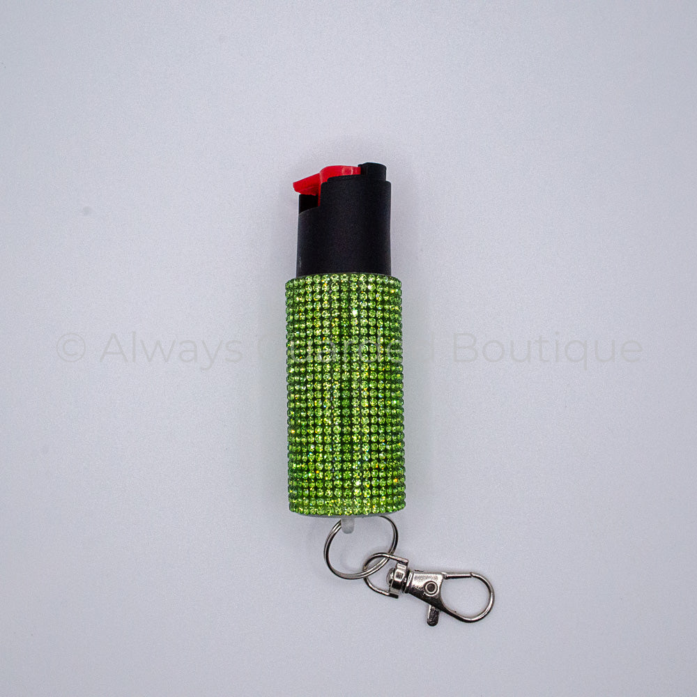 Green Rhinestone Pepper Spray