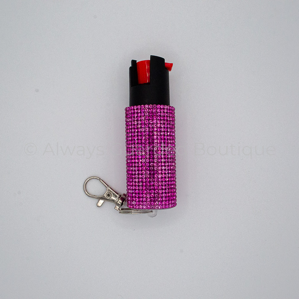 Hot Pink Rhinestone Pepper Spray
