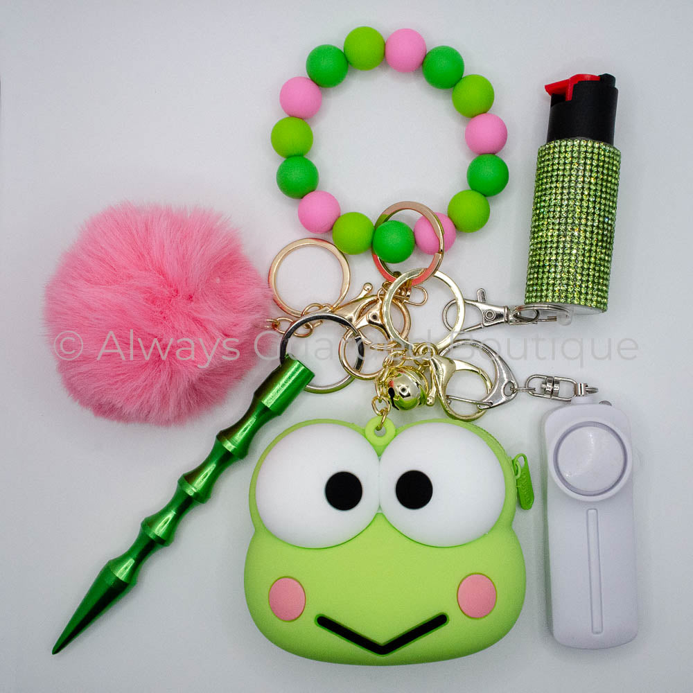 Keroppi Guardian: Playful Character Safety Keychain for Whimsical Styl