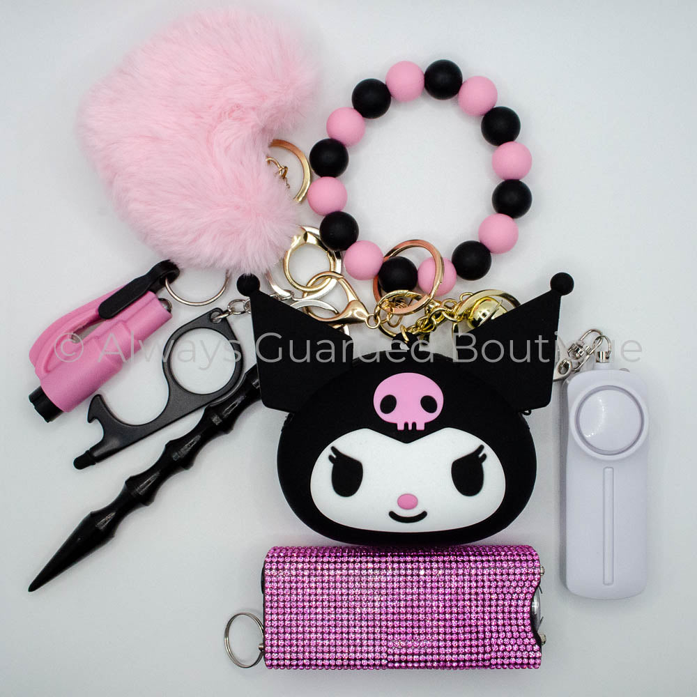 Black Kuromi Guardian Safety Keychain - No Pepper Spray