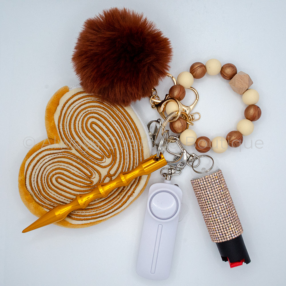 Oreja Pastry Safety Keychain with Optional Pepper Spray