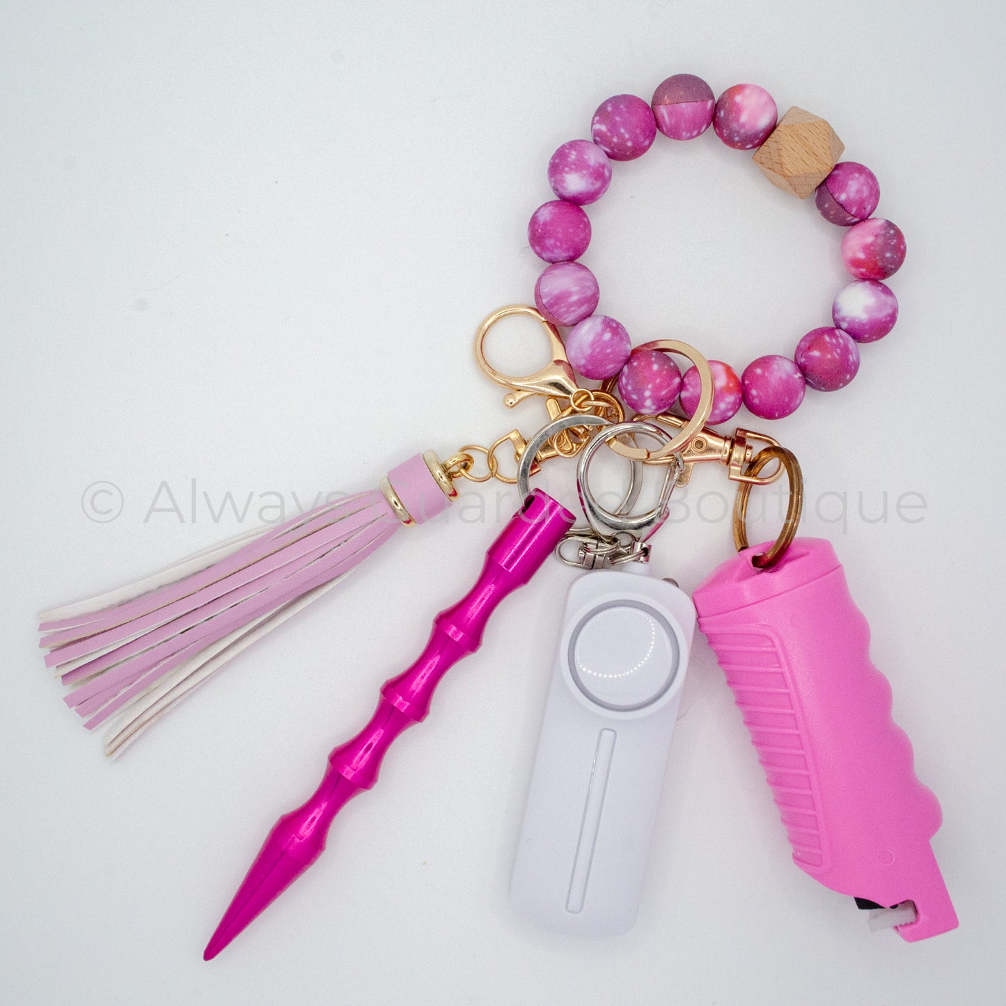 Pink Galaxy Galactic Safety Keychain