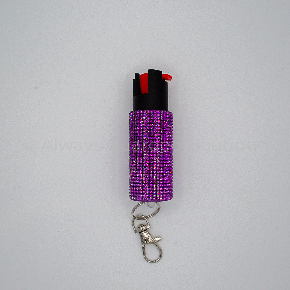 Purple Rhinestone Pepper Spray