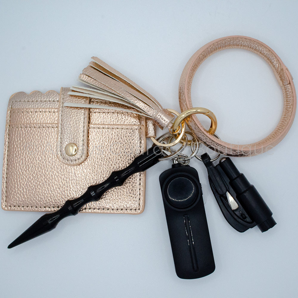Rose Gold Bangle Keychain without Pepper Spray