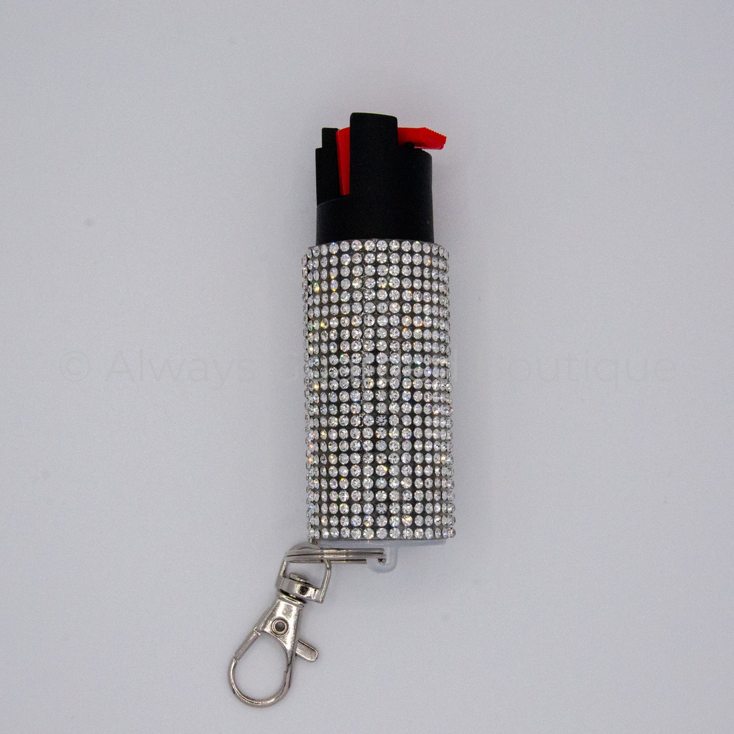 Silver Rhinestone Pepper Spray
