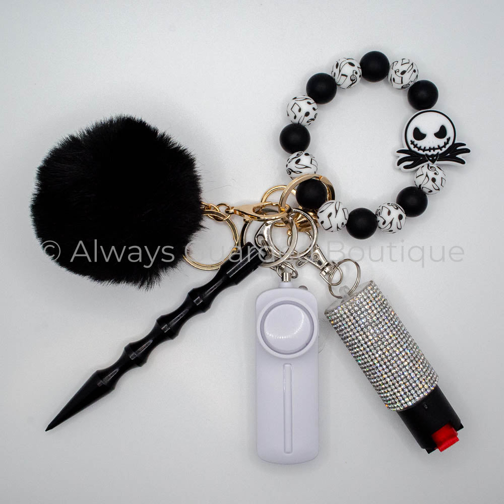Skeleton Safety Keychain with Optional Pepper Spray