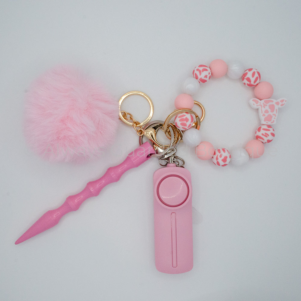 Strawberry Milk Safety Keychain No Pepper Spray