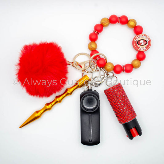 49ers Safety Keychain with Optional Pepper Spray