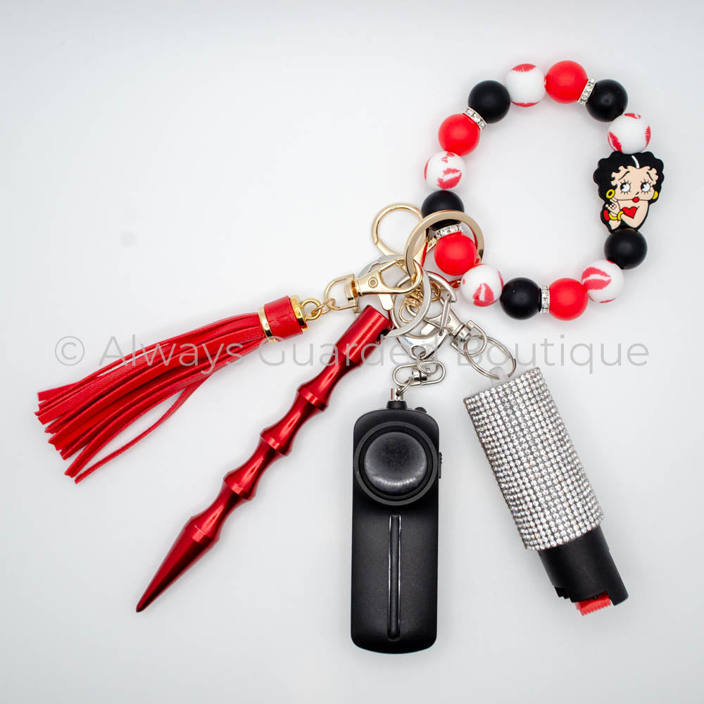 Betty Boop Safety Keychain With Optional Pepper Spray