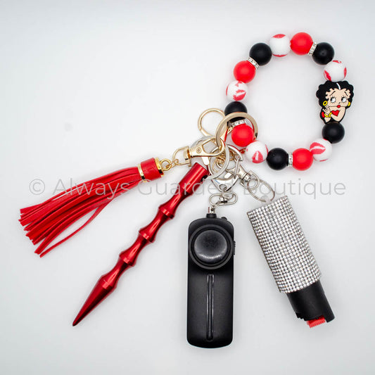 Betty Boop Safety Keychain With Optional Pepper Spray