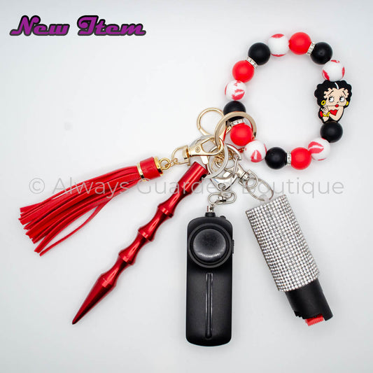 Betty Boop Safety Keychain With Optional Pepper Spray
