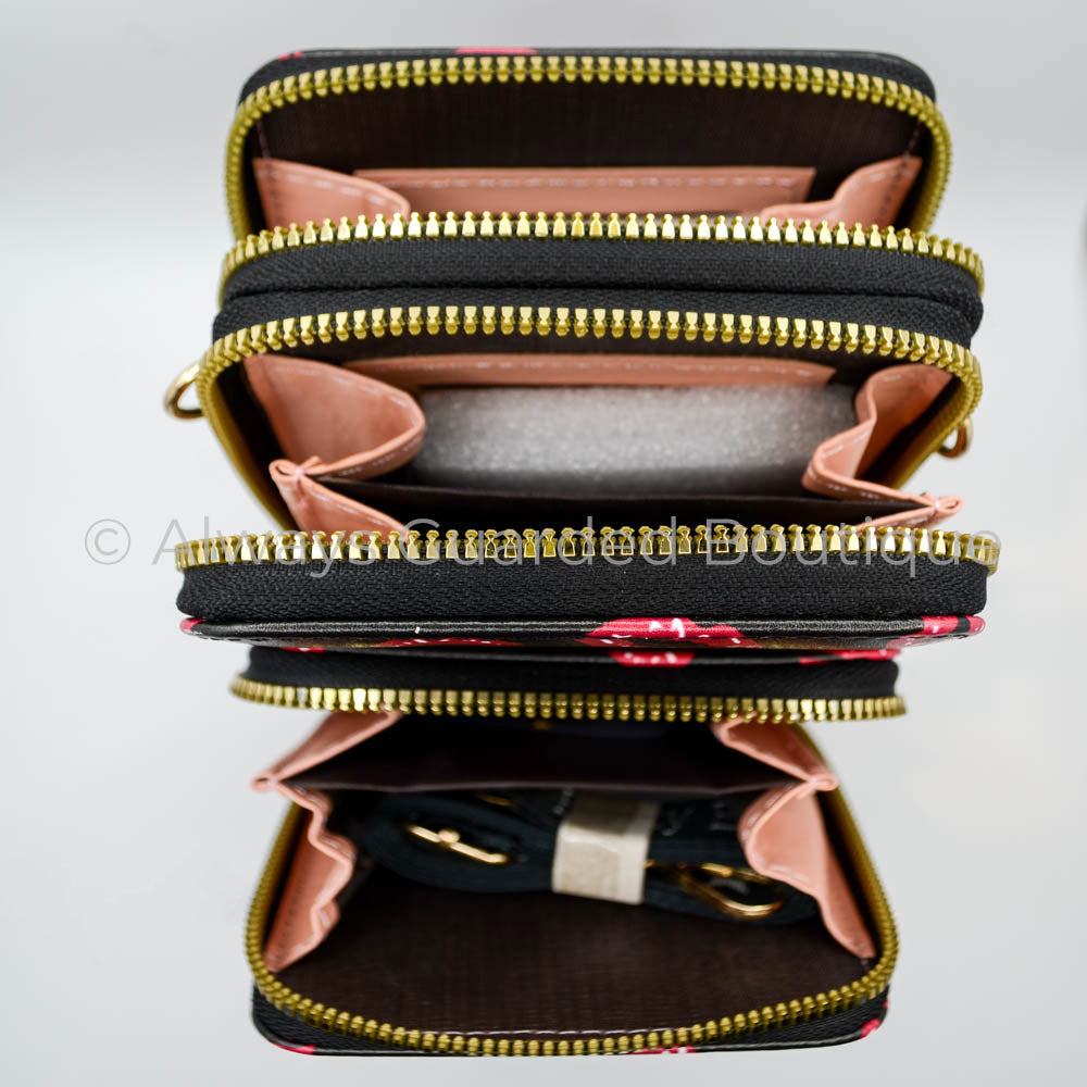 Betty Boop Red Noir Satchel Purse Top View