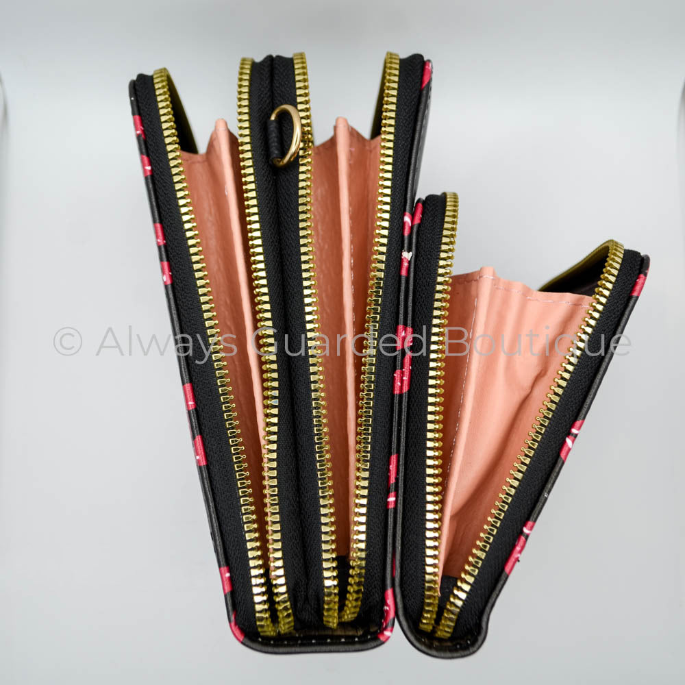 Betty Boop Red Noir Satchel Purse Side View