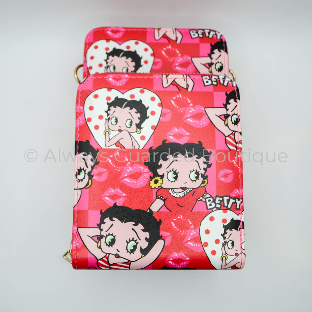Betty Boop Pink Charm Satchel Purse Front View