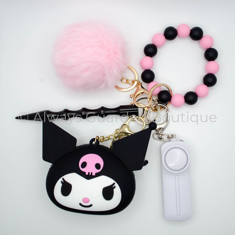 Black Kuromi Guardian Safety Keychain without Pepper Spray